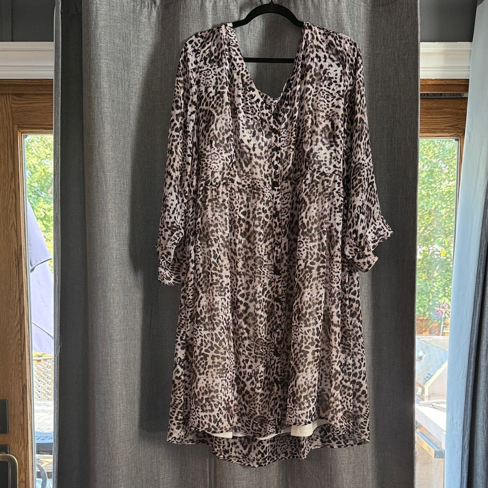 Torrid Animal Print Button-Down Blouse